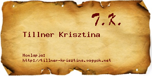 Tillner Krisztina névjegykártya